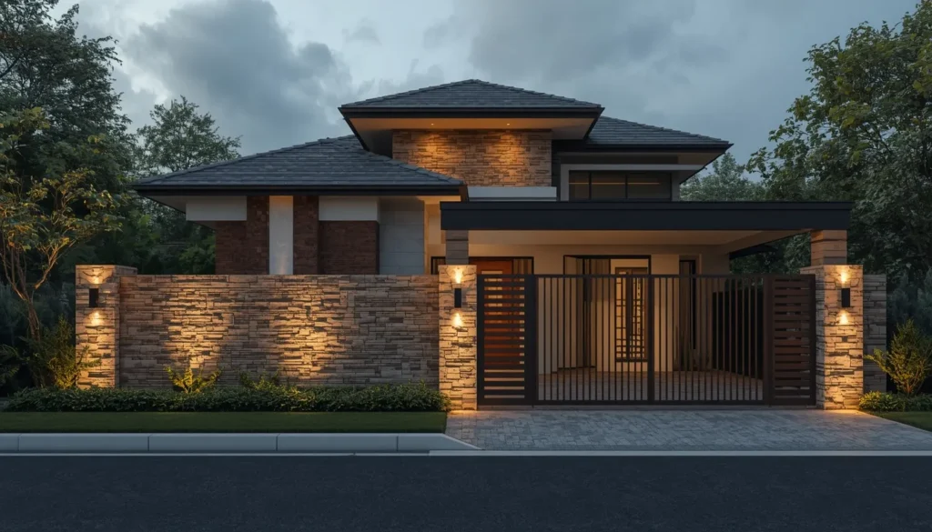 Luxury bungalow entrance design