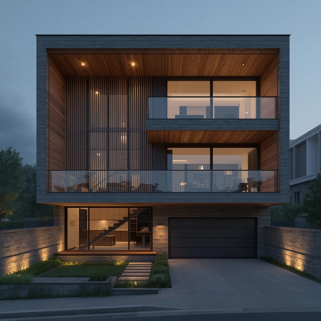 Pro Building Layout Architects Adilabad 4 Modern Duplex with Grand Facade Composition