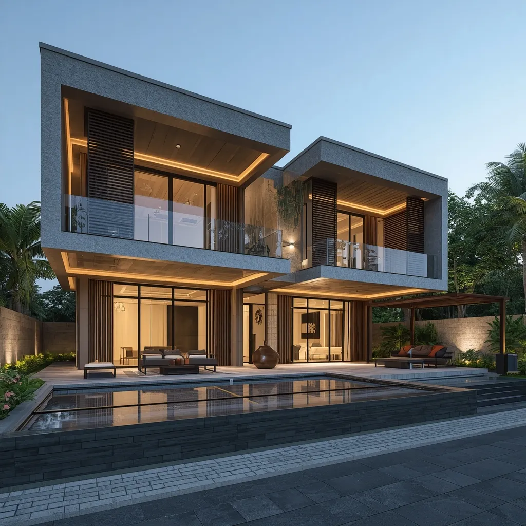 Top Duplex House Architects in Adilabad 1 Modern Tropical Duplex with Resort Style