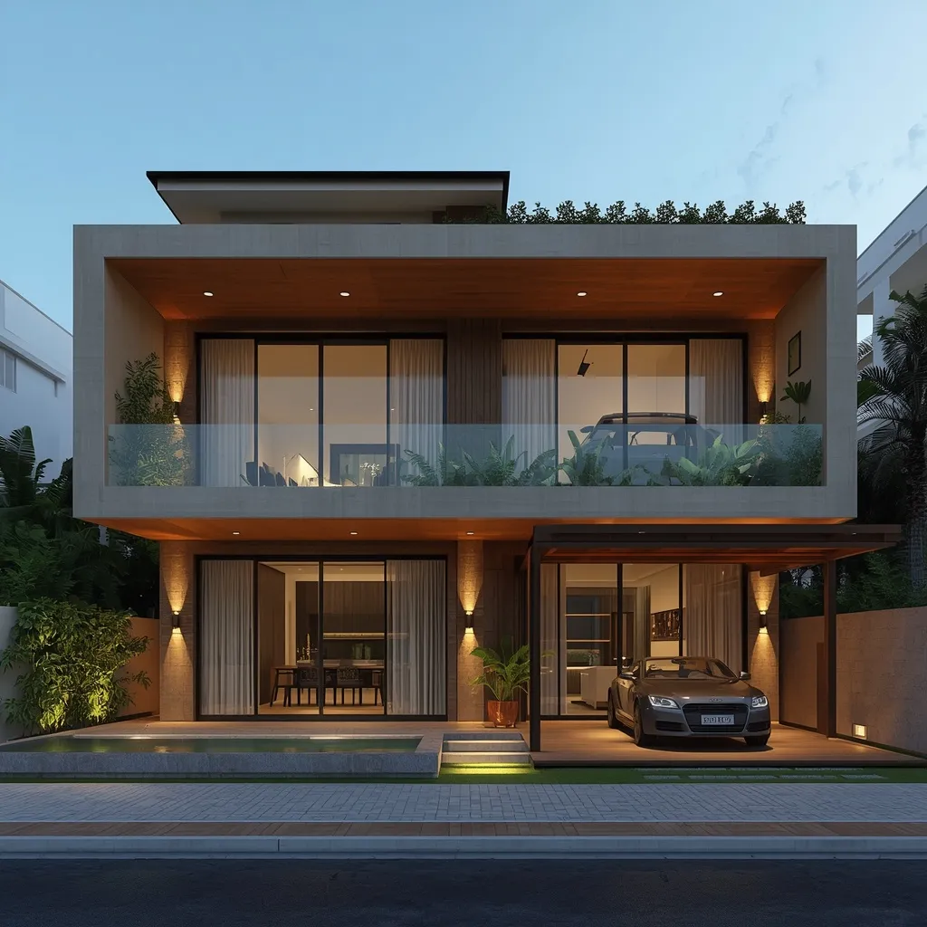 Modern Tropical Luxury Duplex Villa 1