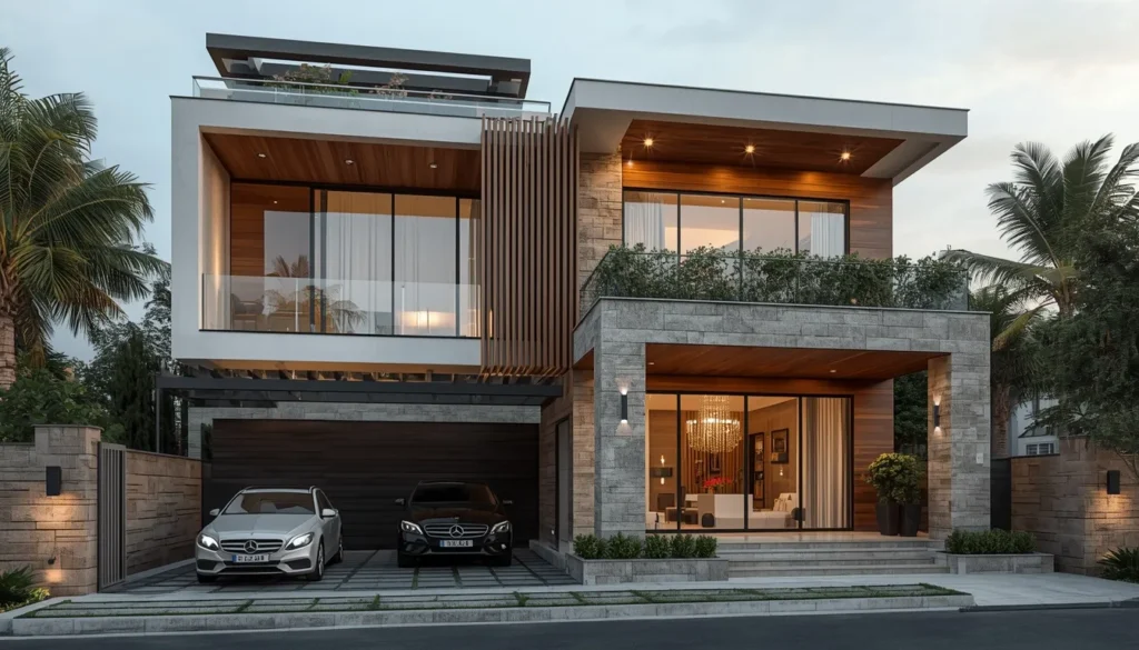 Nature Inspired Contemporary Duplex Villa