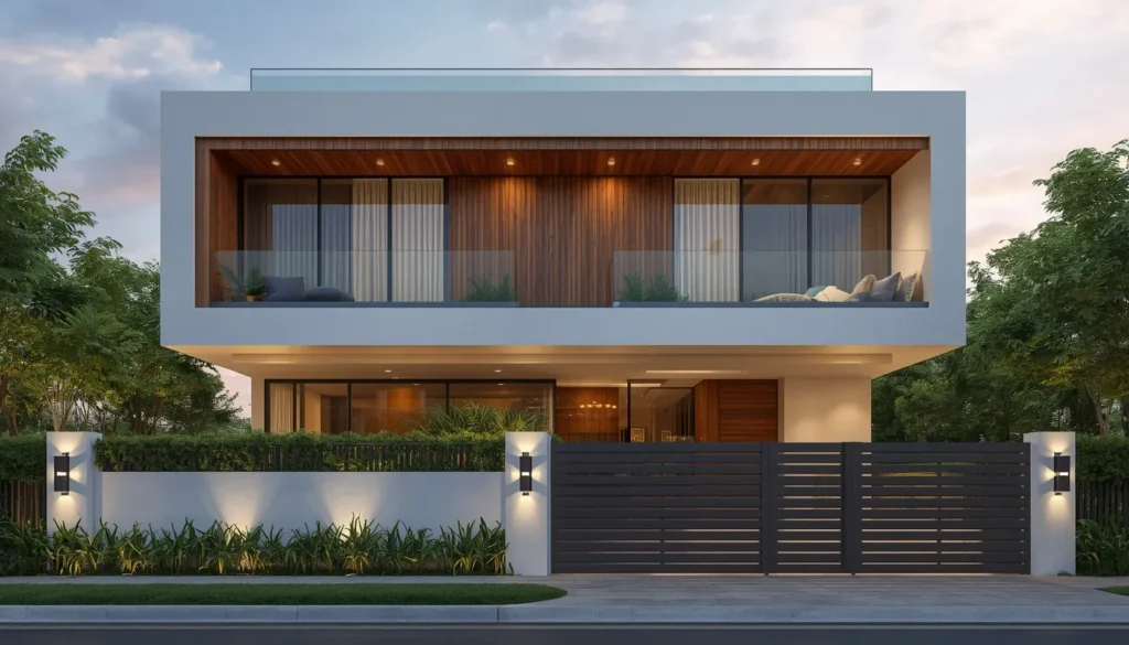 Elite Modern House Architects in Wani 2 Nature Inspired Luxury Duplex Elevation 1
