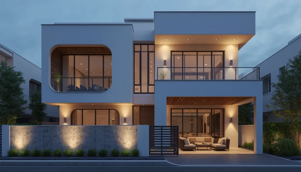 Premium White Contemporary Duplex Design